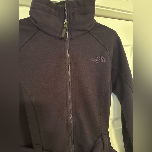 North Face Ladies Avery Belted Full Zip Fleece Jacket Purple Women Small - Picture 3 of 7